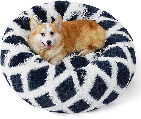 Calming Dog Bed for Medium Dogs - Donut Washable Medium Pet Bed