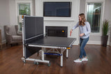 Rally TL Professional MDF Indoor Ping Pong Table w/ Quick Clamp Table Tennis Net & Post Set - 10 Minute