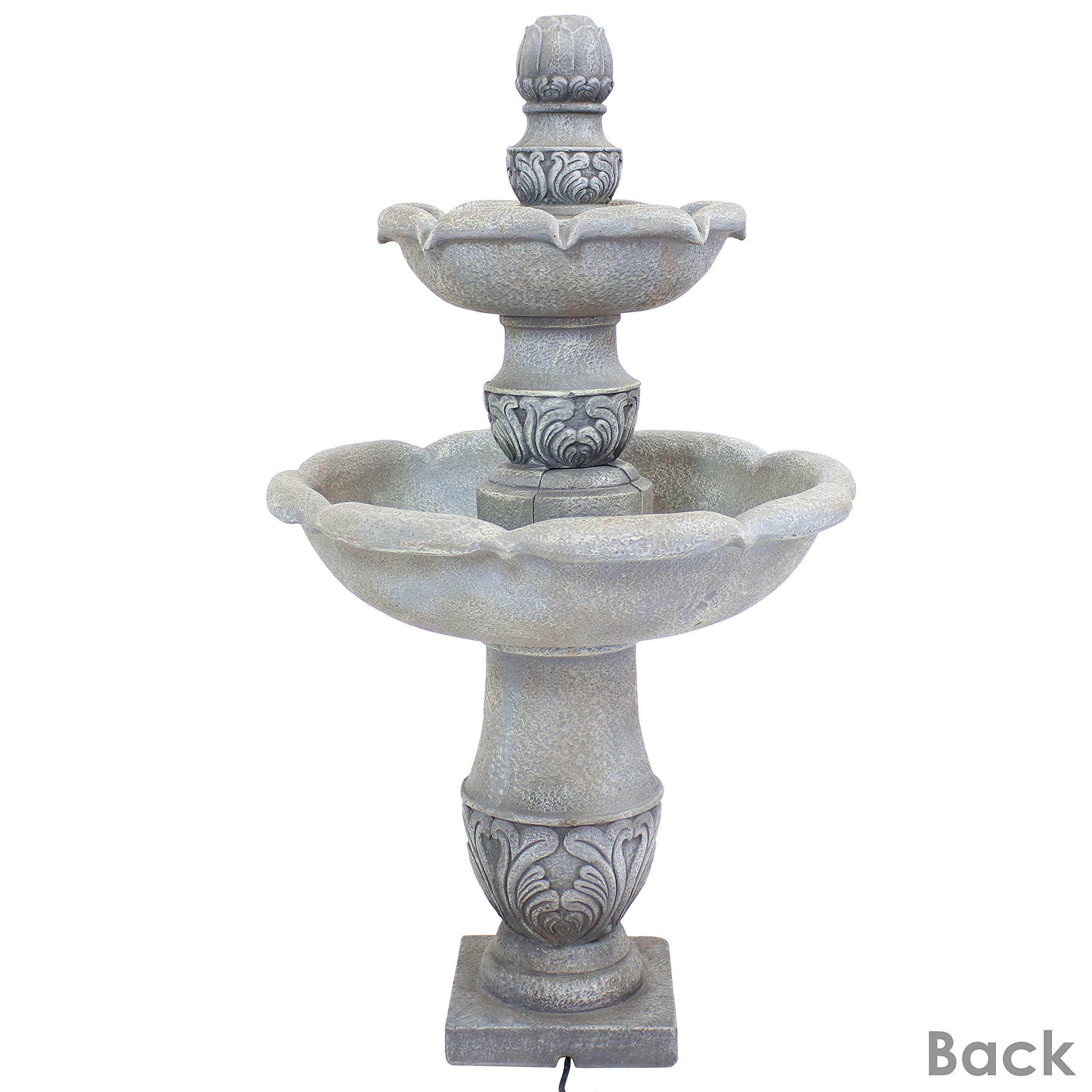 50-Inch 2-Tier French Garden Outdoor Water Fountain