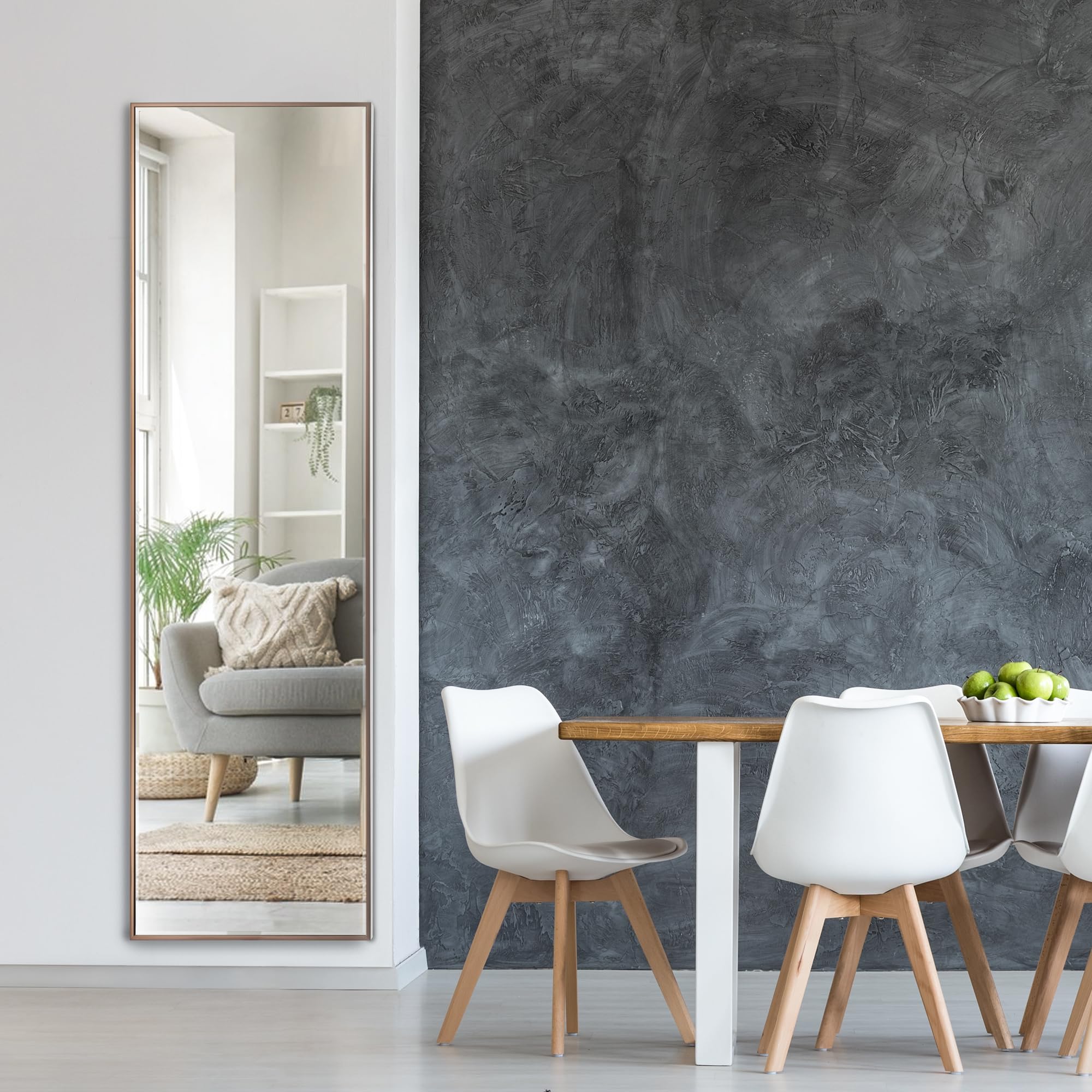 Wall Decorative Mirror with Frame  Silver Color Cooper-Free