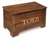 Solid Wood Toy Box in Caramel Brown – Safe, Customizable Storage for Kids' Toys