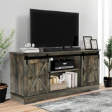 Farmhouse TV Stand for 65 Inch TV, Rustic Entertainment Center