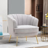 Contemporary Velvet Loveseat Chair with Gold-Finished Metal Legs, 2-Seat Sofa