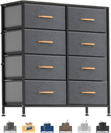 8 Dresser Bedroom, 8 Drawer Storage Organizer Tall Wide Dresser, for Closet, Living Room