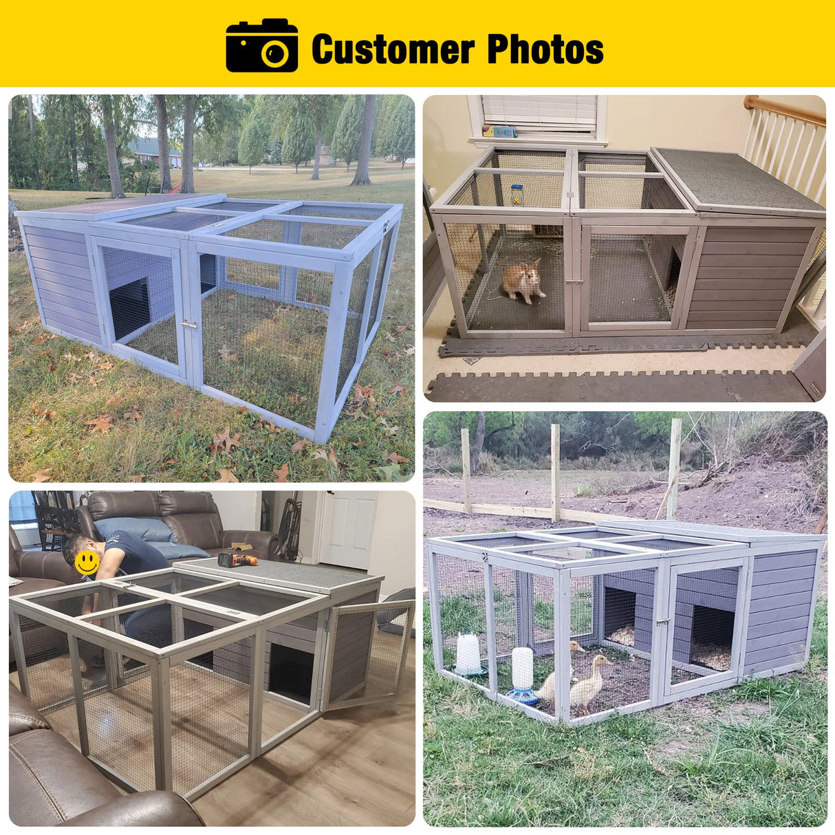 Walk in Chicken Coop, Chicken House Coop, Chicken Coop for 8 Chickens