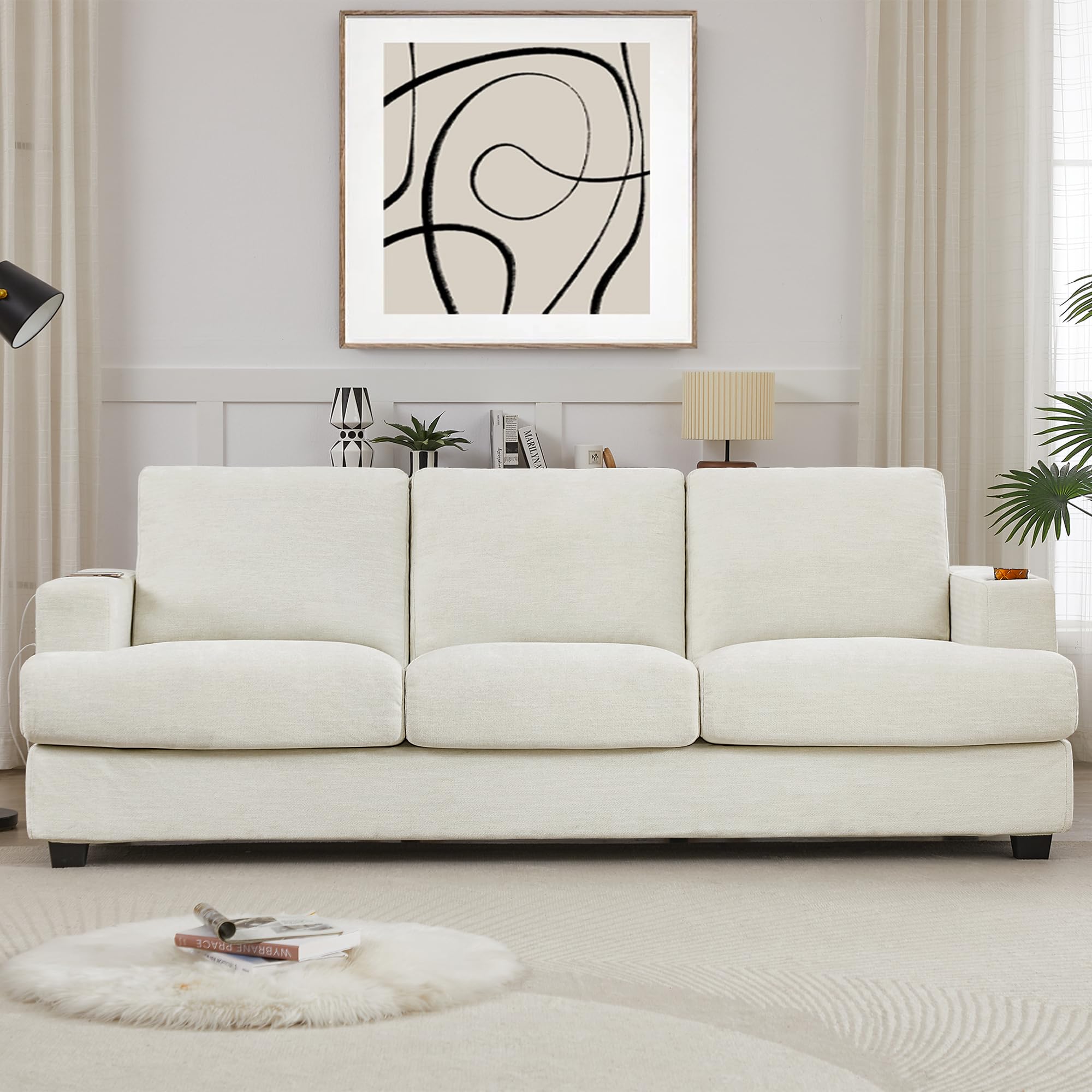 89" Sofa, Comfy Sofa Couch with Extra Deep Seats