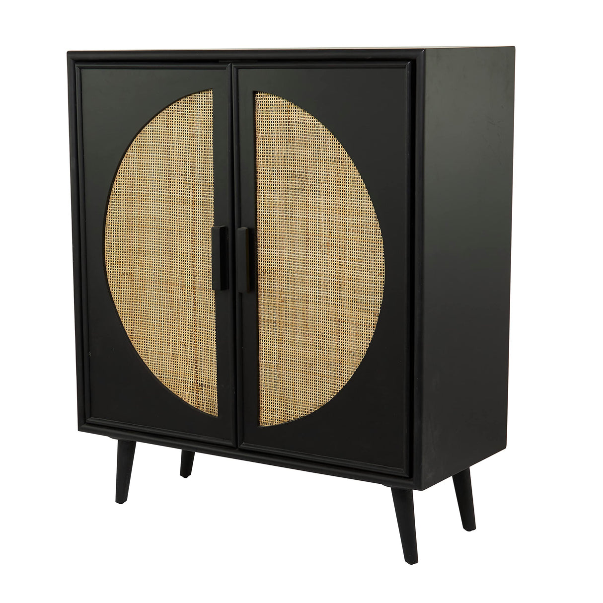 Bohemian Wood, Accent Cabinet 36" x 16" x 43", Black