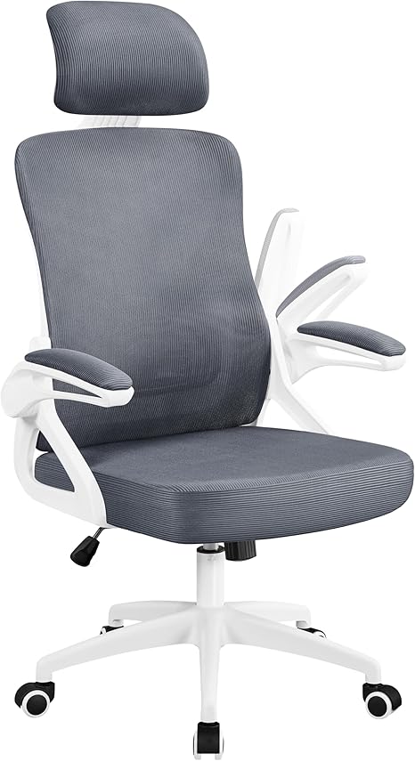 Ergonomic Mesh Office Chair, High Back Computer Chair with Flip-up Armrest Adjustable