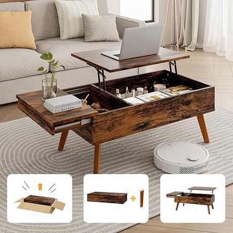 Lift Top Coffee Table, Easy-to-Assembly Center Table