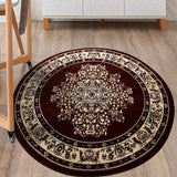 Oriental 8x10 Traditional Medallion Indoor Area Rug Siesta (Maroon Beige, 7'10" x 10')