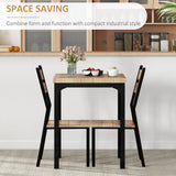 3 Piece Dining Table Set for 2, Modern Kitchen Table and Chairs, Dining Room Set