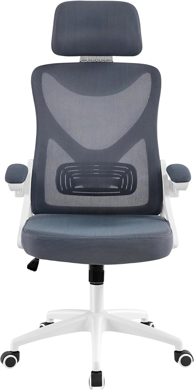 High Back Mesh Office Chair with 90° Flip-up Armrest