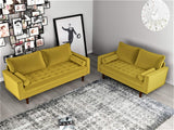 Womble Modern Velvet Upholstered Living Room Diamond Tufted Chesterfield with Gleaming Nailheads