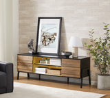 Mid-Century TV Stand for 65" TV with LED Lighting - 60 Inch