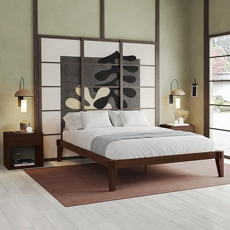 Chalipa 14” Queen Bed Frame - Solid Wood Platform Bed