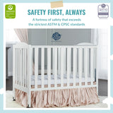 2-In-1 Portable Folding Stationary Side Crib In White