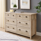 Modern Farmhouse 6-Drawer Framed Dresser with Half-Moon Handles