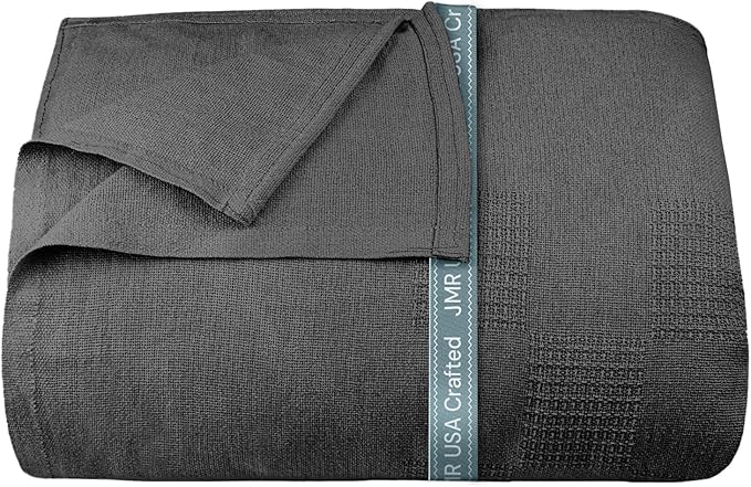 100% Cotton Blanket - Lightweight Summer Blanket Queen Size