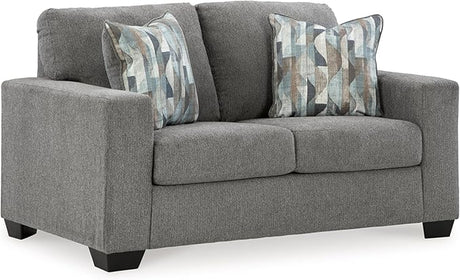 Design by Ashley Maggie Contemporary Loveseat for Living Room, Light Brown
