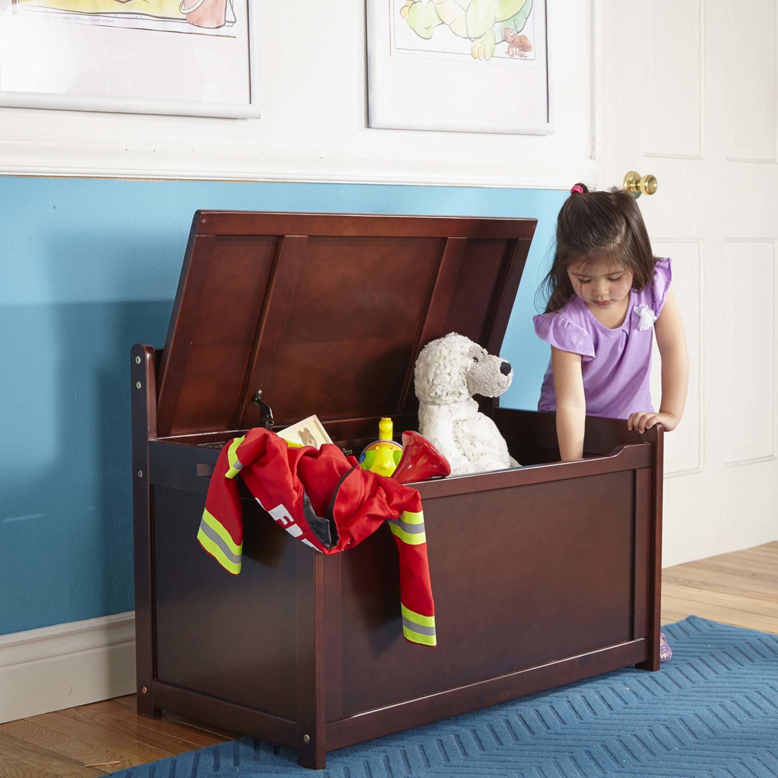 Wooden Toy Chest - Espresso