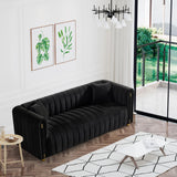 80" Inch Velvet Futon Sofa for Living Room,Mid-Century Upholstered Couch