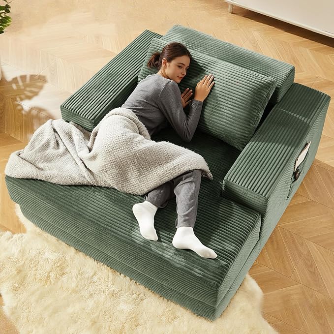 54.3" W Oversized Chaise Lounge Chair Indoor