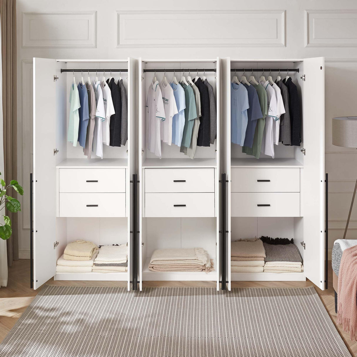 Lee Modern Freestanding Wardrobe Closet 2.0 | Space-Saving Design