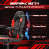 Ergonomic Gaming Chair with Flip-Up Arms and Adjustable Height