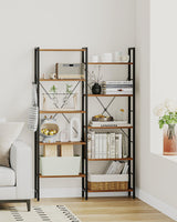 Corner Bookshelf Bookcase, Industrial Bookshelves, Modern Tall Bookcases,