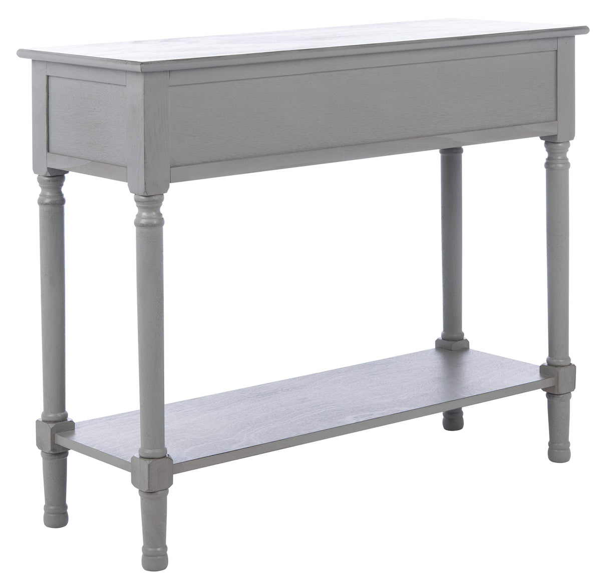 Safavieh Home Collection Halton Distressed Grey 2-Drawer Bottom Shelf Console Table CNS5718D, 0