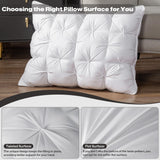 Goose Down and Feather Pillow for Side Sleepers,Premium Soft Down Fill Standard Size