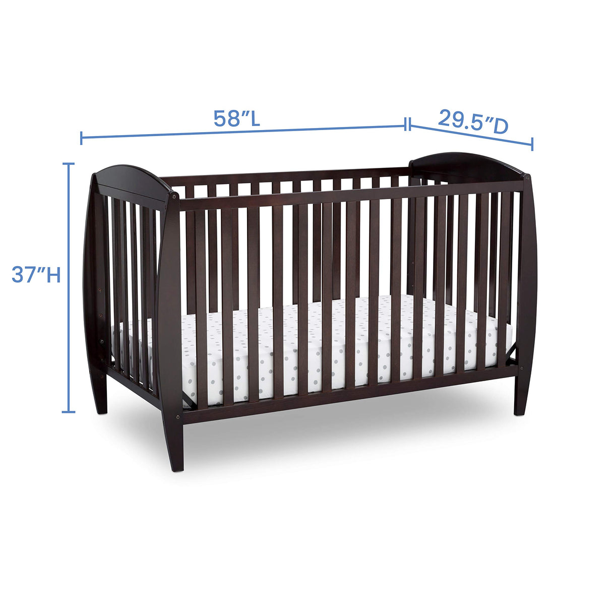 Taylor 4-in-1 Convertible Baby Crib, Easy to Assemble, Sustainable New Zealand Wood,