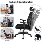 Office Desk Chair, Ergonomic Computer Desk Chair with Adjustable Headrest Armrests