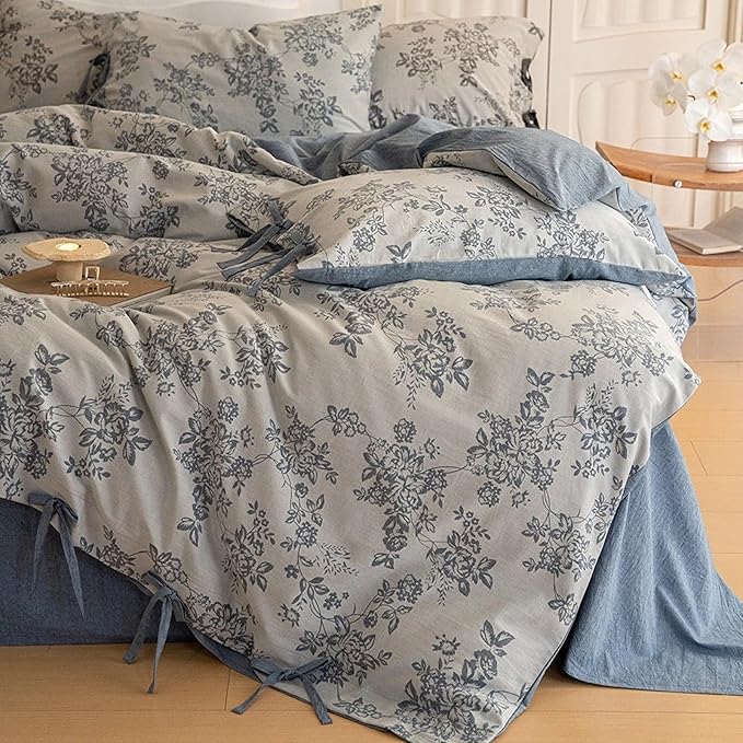 Duvet Cover Queen Size, 3 Pieces Soft Luxury Duvet Cover Set