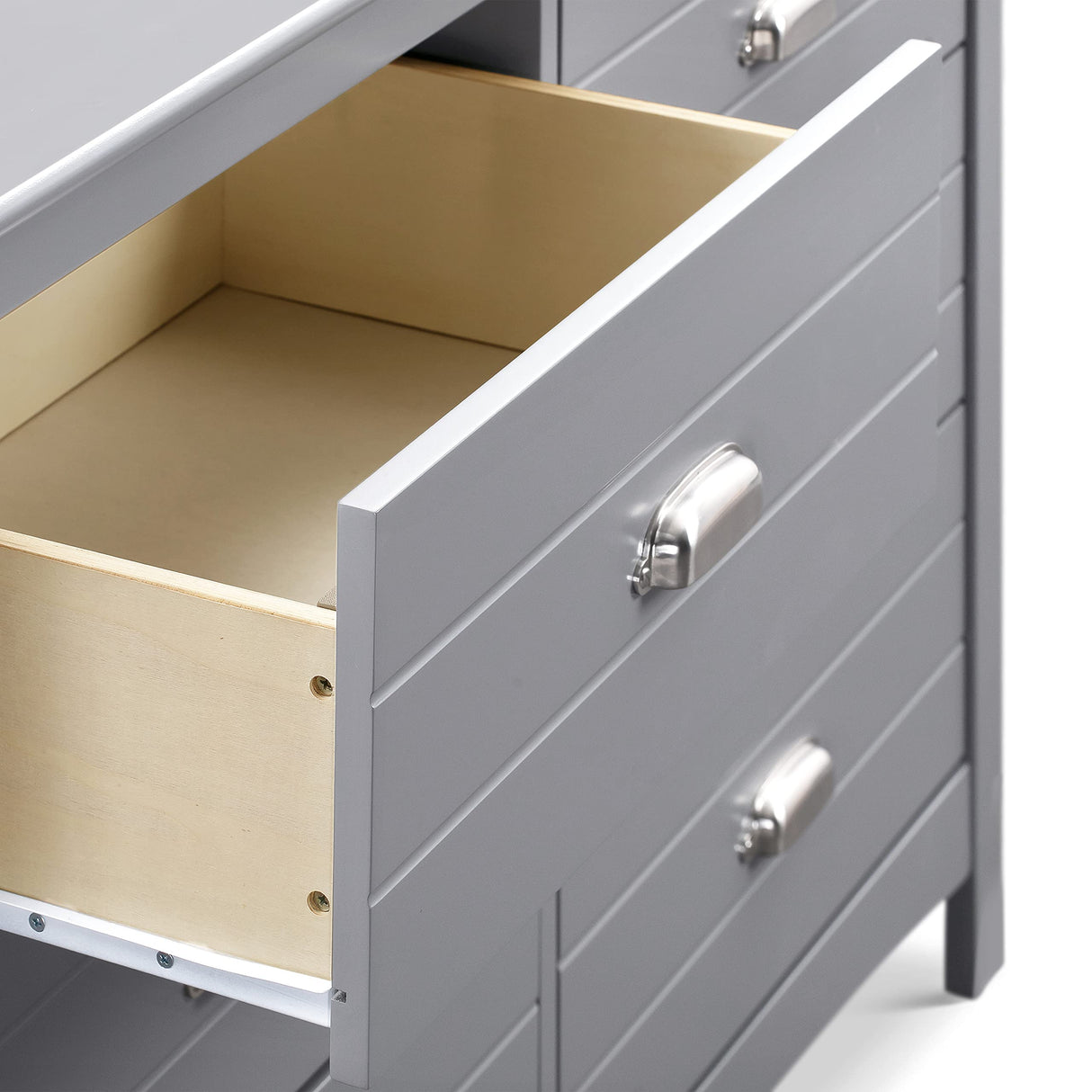 Nolan 6-Drawer Double Dresser in Grey