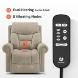 Dual Motor Power Lift Recliner Chair with Massage and Dual Heating, Adjustable Headrest