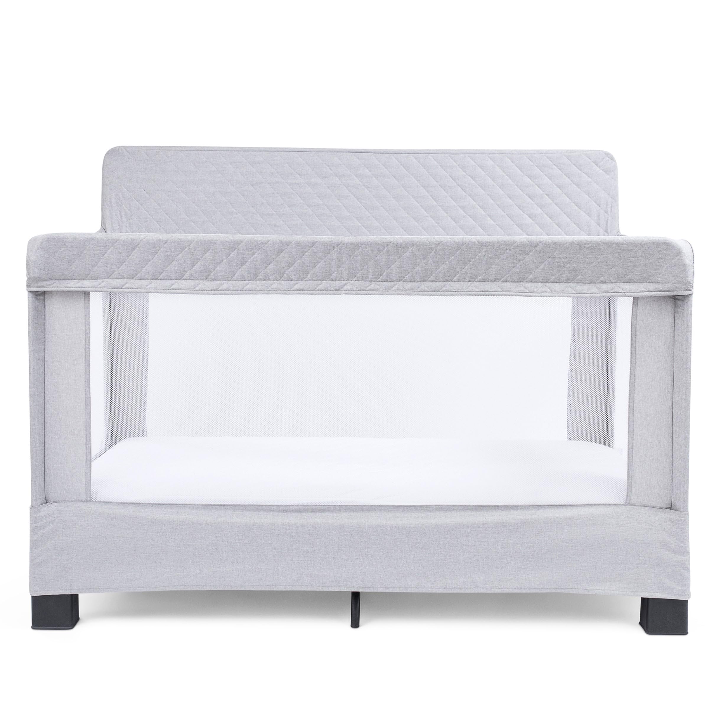 Horizon Full-Size Baby Crib | Breathable Mesh Walls & Luxe Quilted Fabric