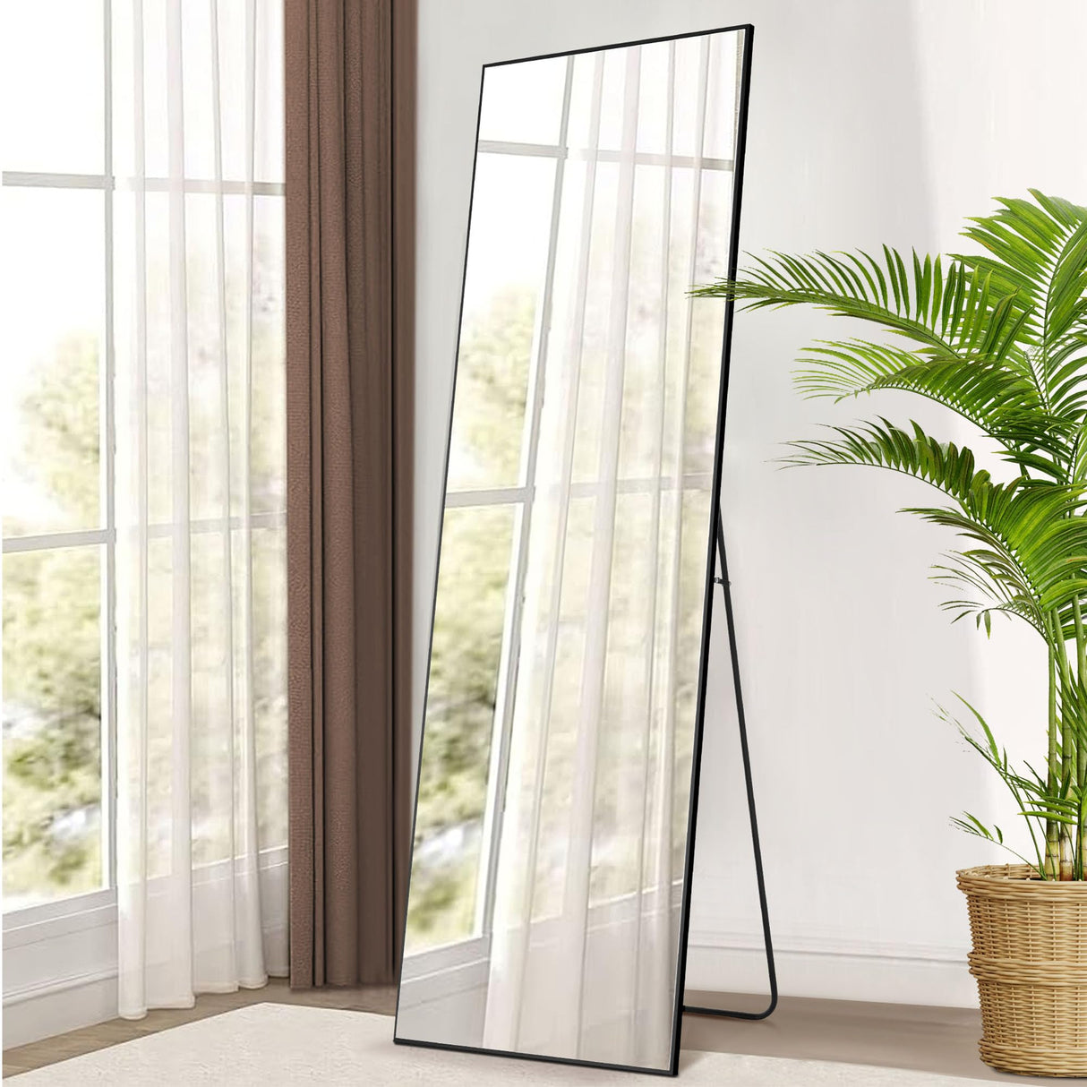 Full Length Mirror 64"x21" for Bedroom, Full Body Mirror with Stand, Hanging