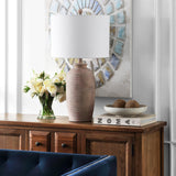 Lighting Collection Kensen Farmhouse Sandy Pearl 27-inch Bedroom Living Room Home