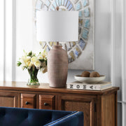 Lighting Collection Kensen Farmhouse Sandy Pearl 27-inch Bedroom Living Room Home
