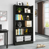 72-inch Tall Bookcase, Modern 6-Tier White Library Bookshelf with Storage Shelves