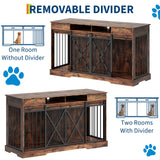 63" Extra Large Double Dog Crate with Removable Divider