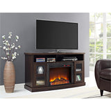 Barrow Creek Fireplace Console with Glass Doors for TVs up to 60", Espresso