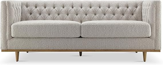 79 Inch Sofa Couch with Button Tufted Back, Vintage Mid Century Modern Sofa