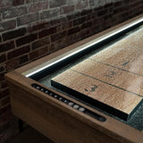 LED Shuffleboard with Buffet Top - Modern Style - Light Up LED Rails - Buffet Top