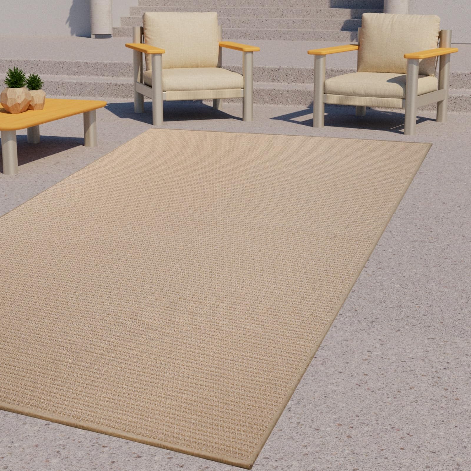 Outdoor Patio Rugs Indoor Outdoor Rug Mat Textilene Area Rug with Silicone Backing