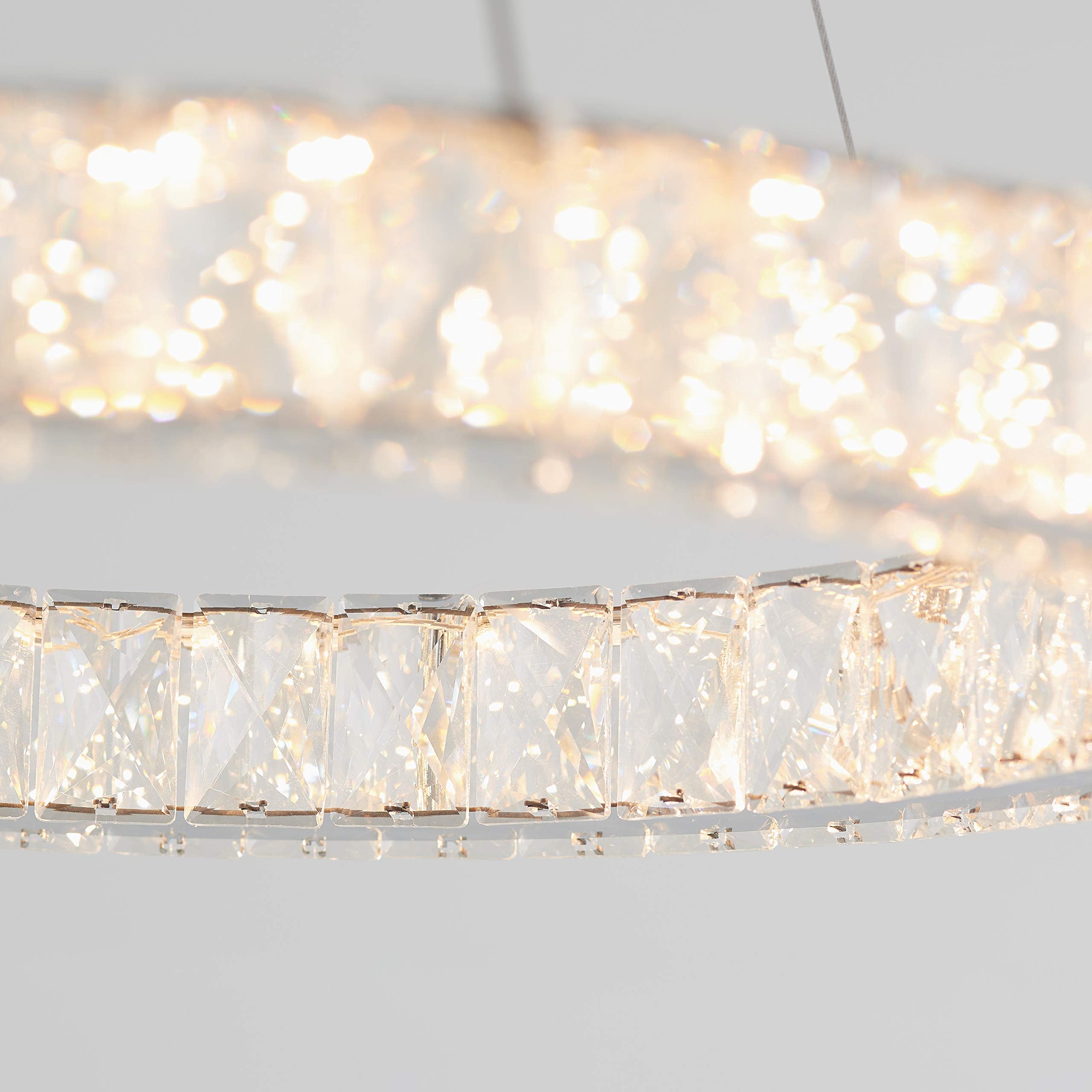Celebrity 20W LED Glam Chandelier, Chrome Base with Glass Crystal Diffusers - Ideal