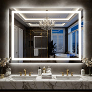 40x30 LED Bathroom Mirror - Wall Mounted with Dimmable Front & Backlit