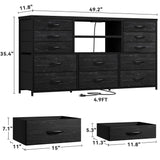 TV Stand Dresser for 60''TV Entertainment Center with LED Lights