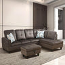 Convertible Sectional Sofa with Storage Ottoman,Upholstered L Shaped